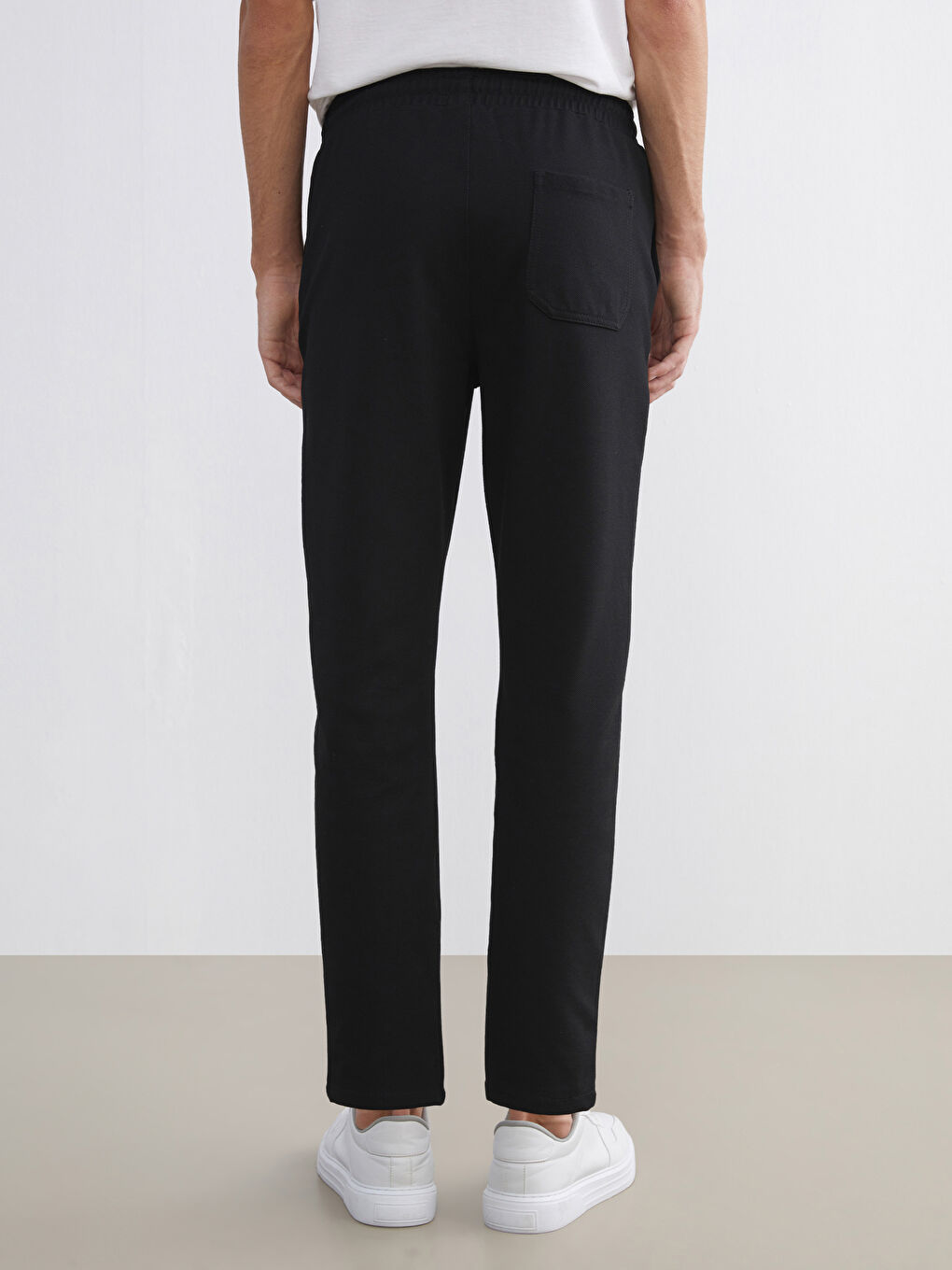 Siyah Standart Kalıp Erkek Pantolon-3