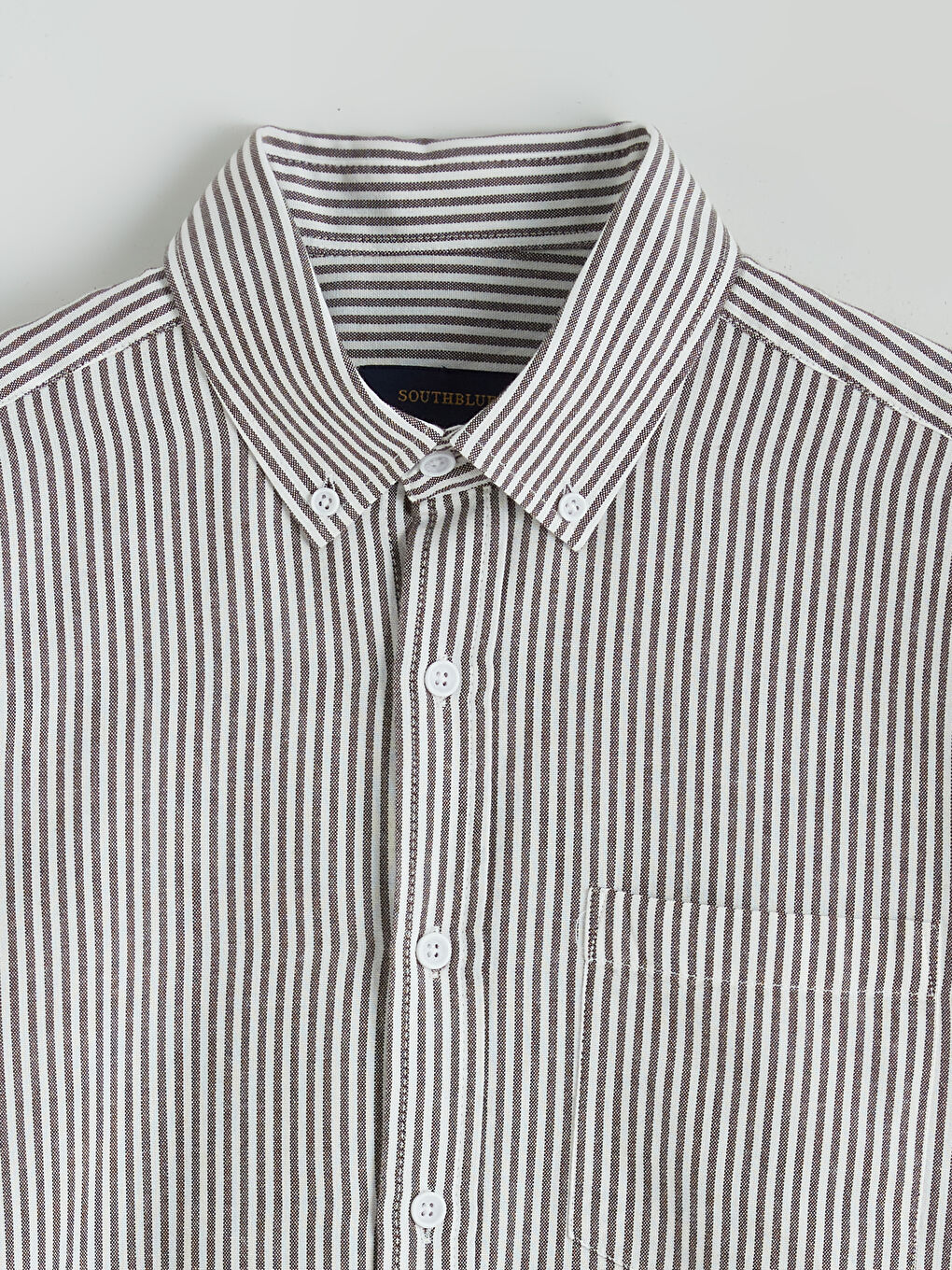 Regular Fit Long Sleeve Striped Men's Shirt-5