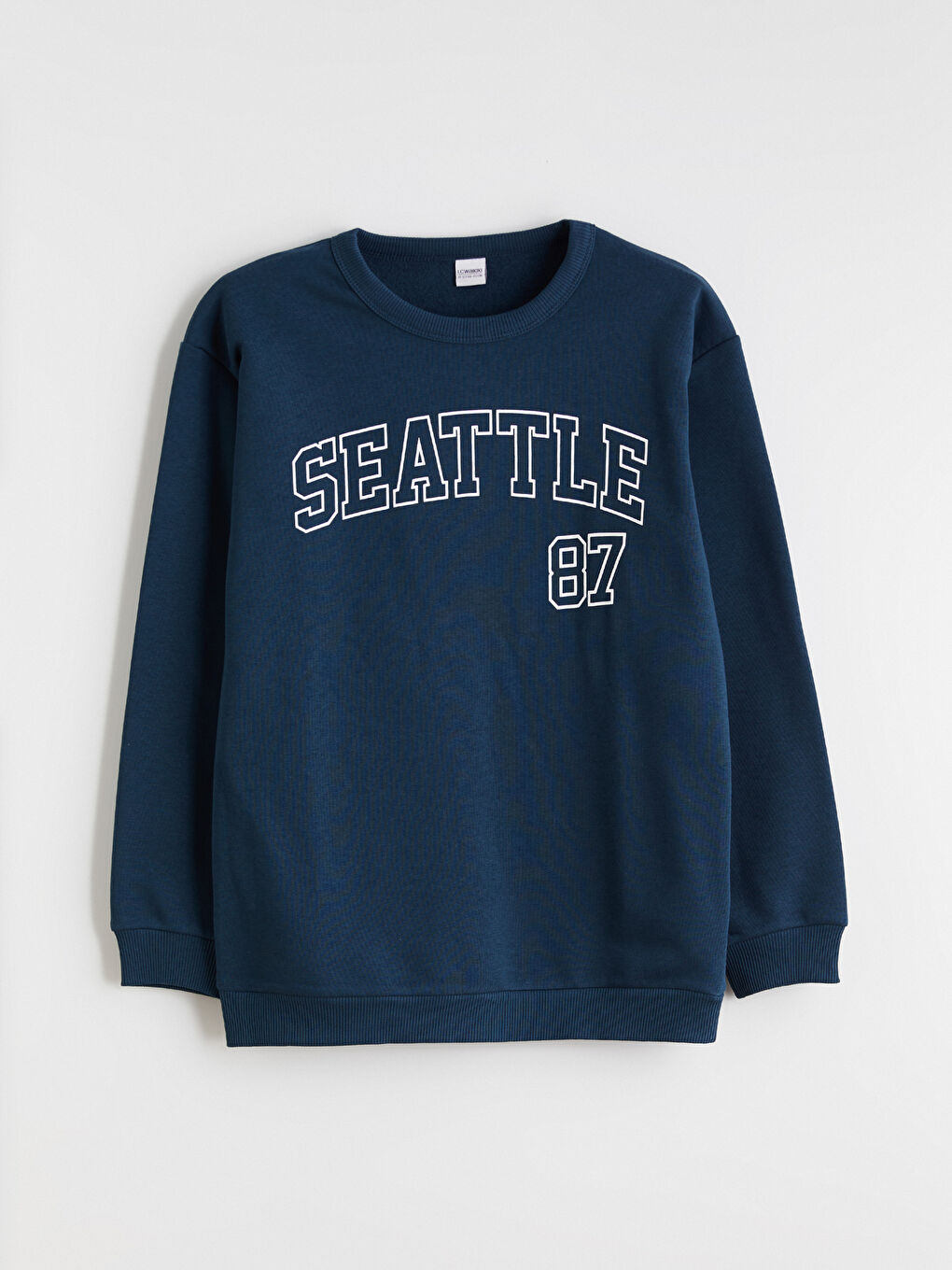 Суитшърт с кръгло деколте и отпечатка за момчета