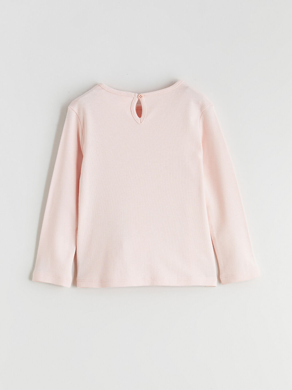 Pembe Bisiklet Yaka Fiyonk Baskılı Kız Çocuk Tişört-4