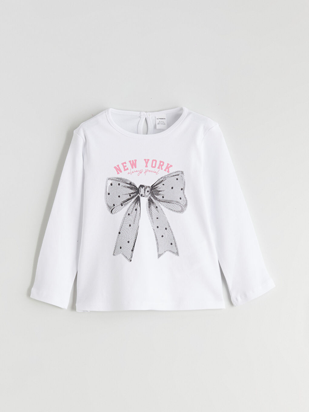 Majica sa okruglim izrezom i mašnom - Štampana - Devojčice-2