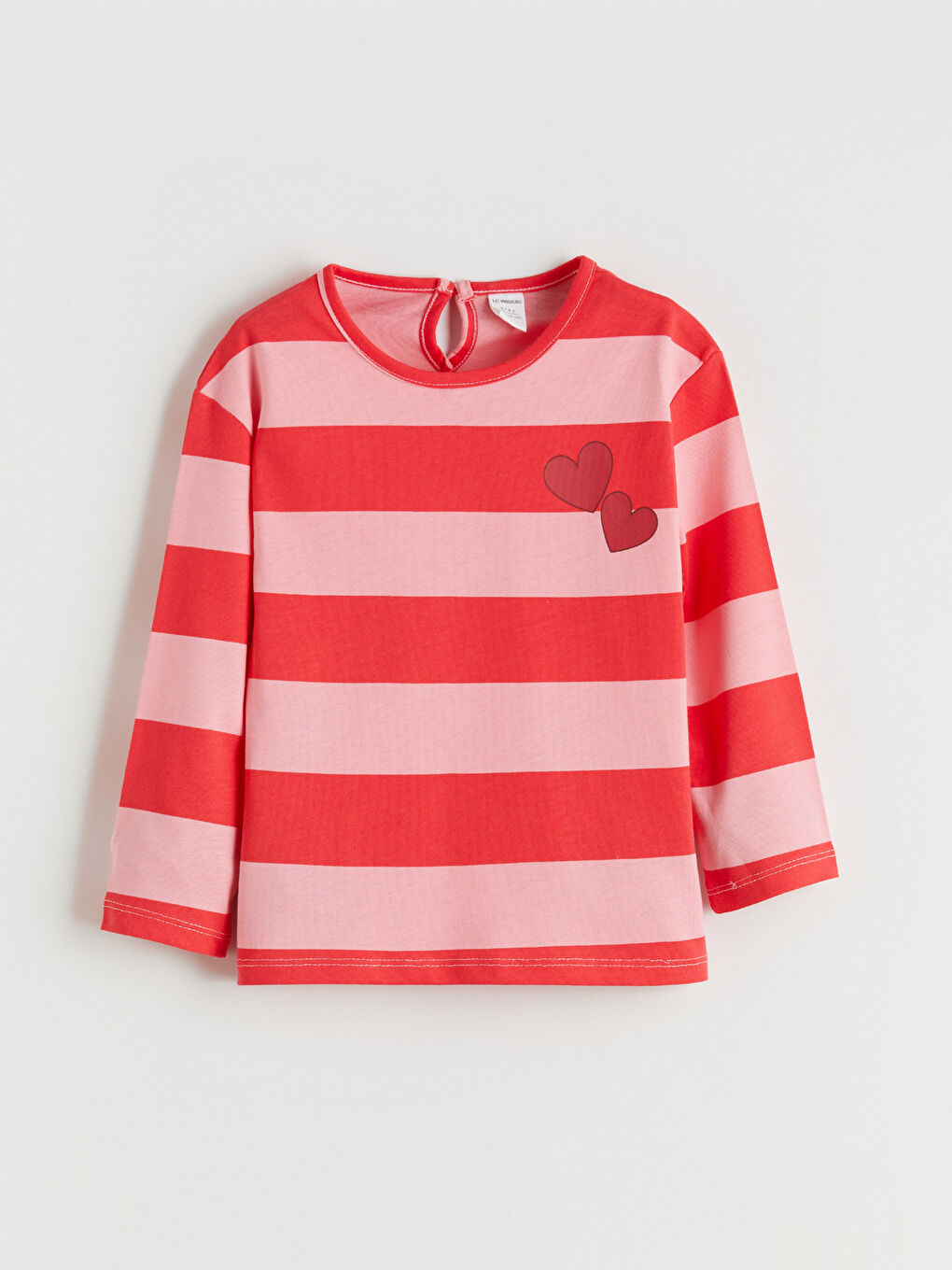 Kırmızı Bisiklet Yaka Kız Çocuk Tişört-2