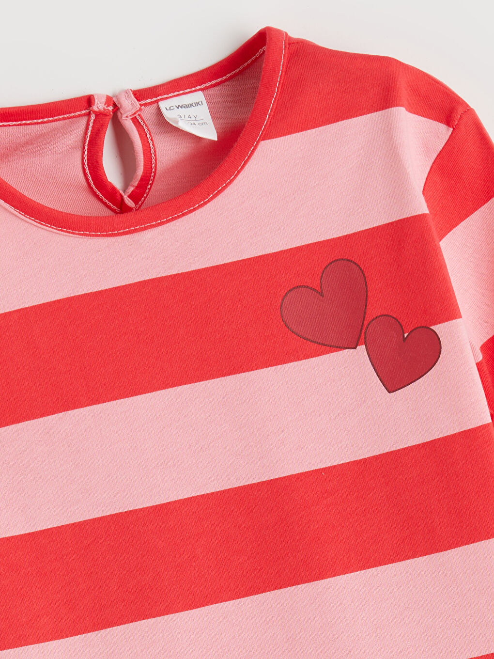 Kırmızı Bisiklet Yaka Kız Çocuk Tişört-3