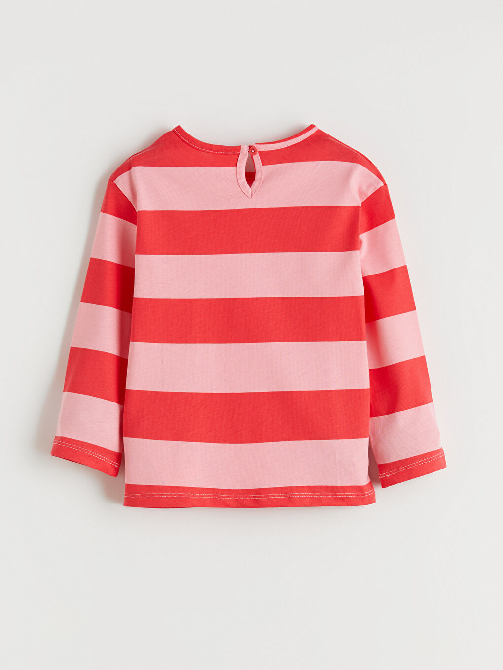 Kırmızı Bisiklet Yaka Kız Çocuk Tişört-4