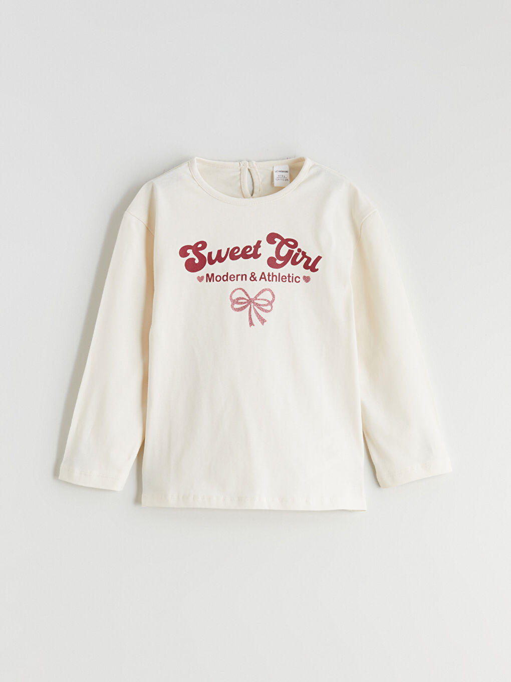 Crew Neck Girls' T-Shirt-2