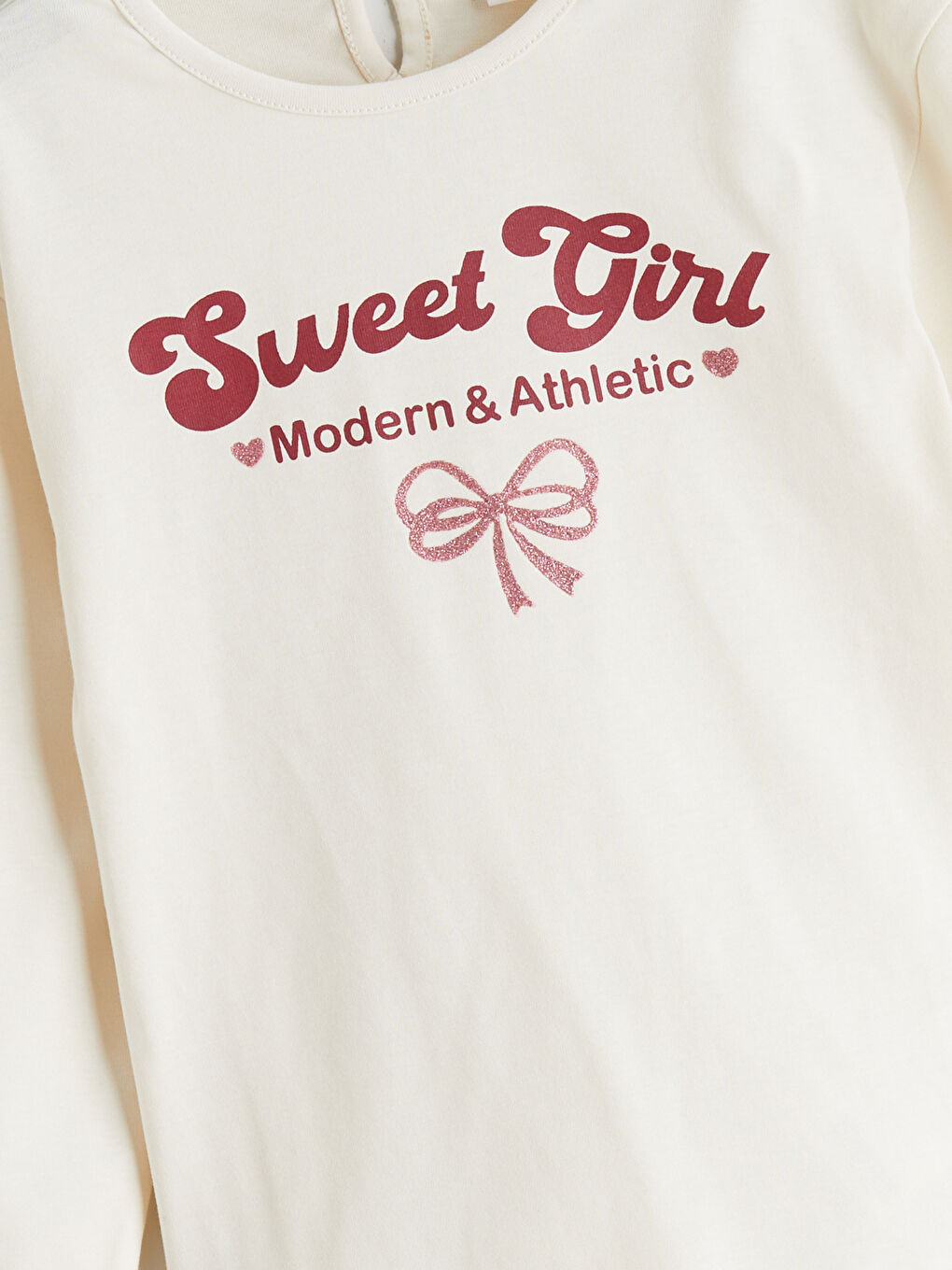 Crew Neck Girls' T-Shirt-3