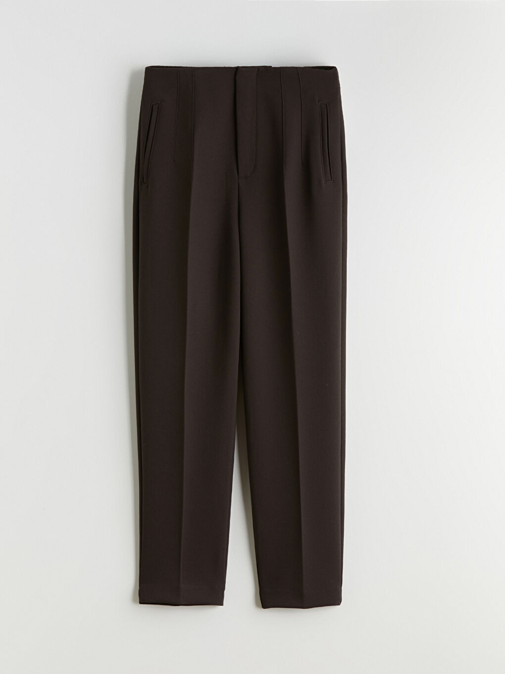 High Waisted Slim Fit Women's Trousers-4