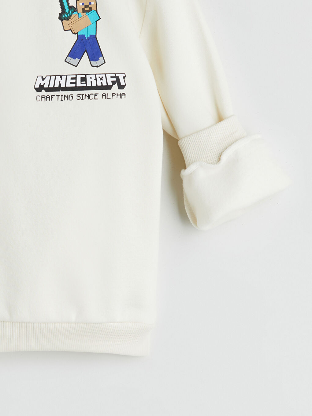 Crew Neck Minecraft Printed Boys' Sweatshirt and Sweatpants-2