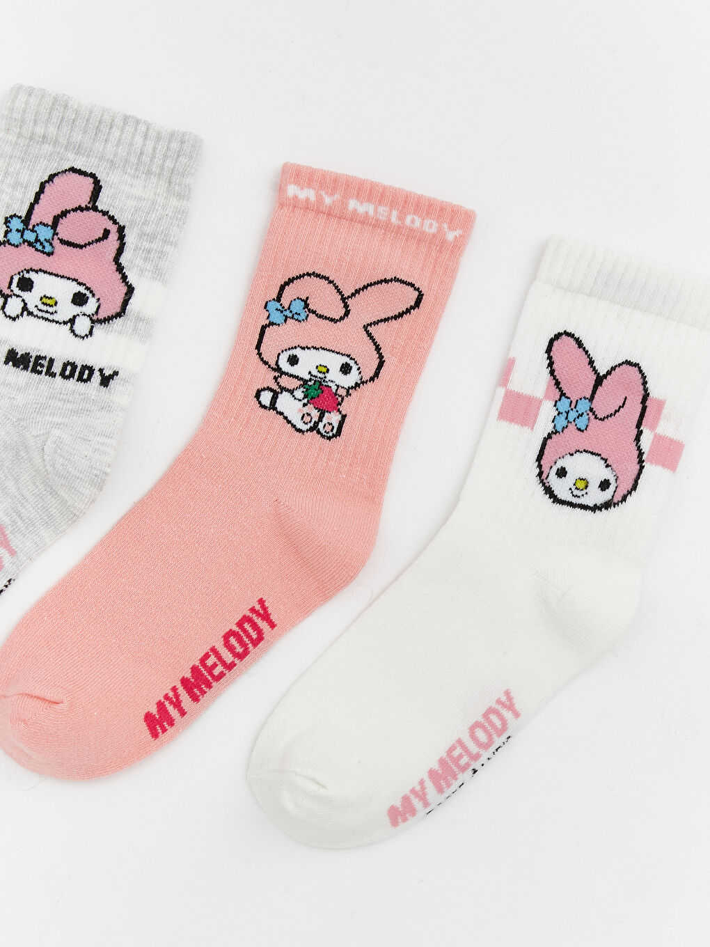 Girl GREY Ankle Socks-1