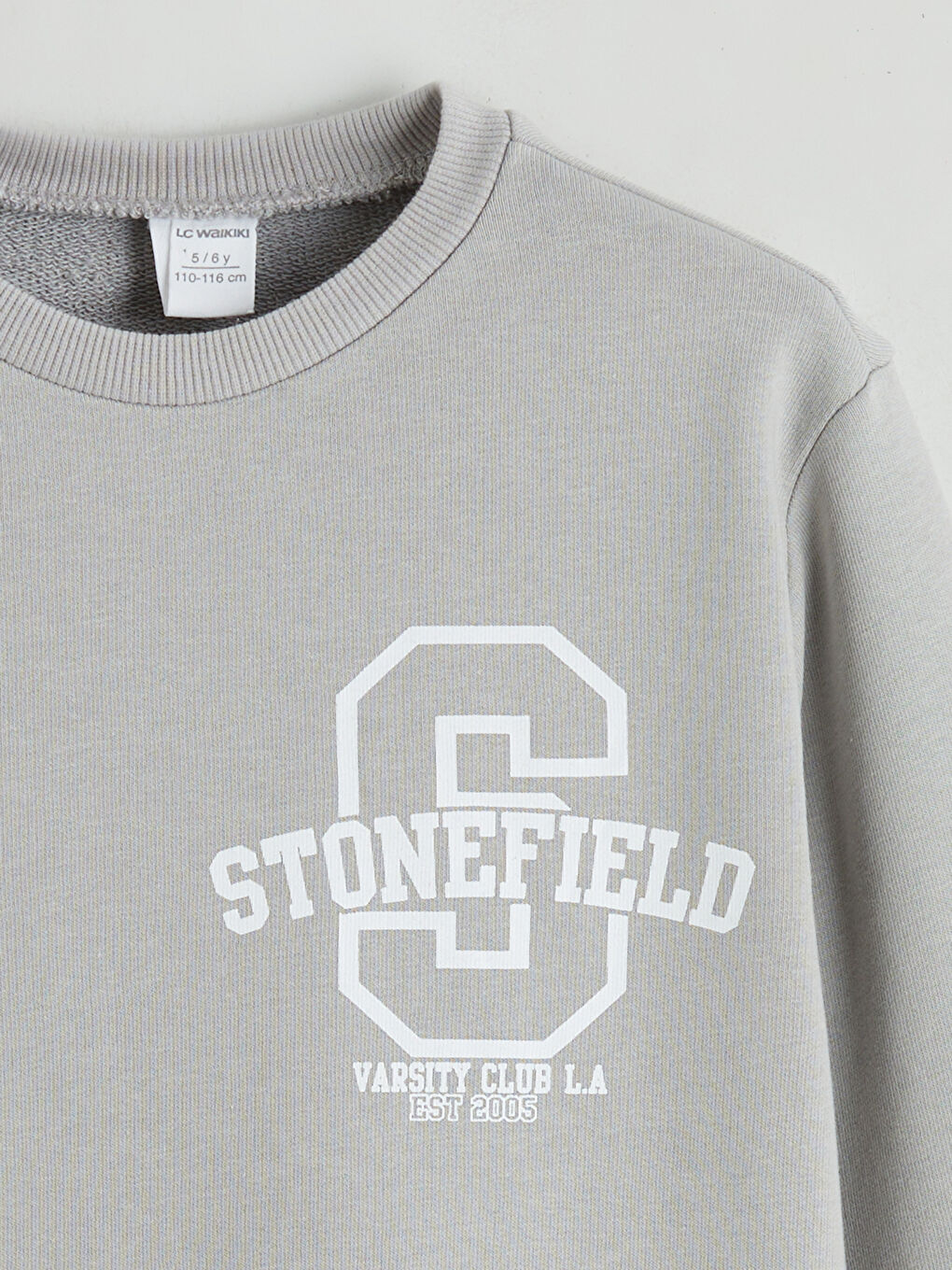 Gri Baskılı Erkek Çocuk Sweatshirt-1