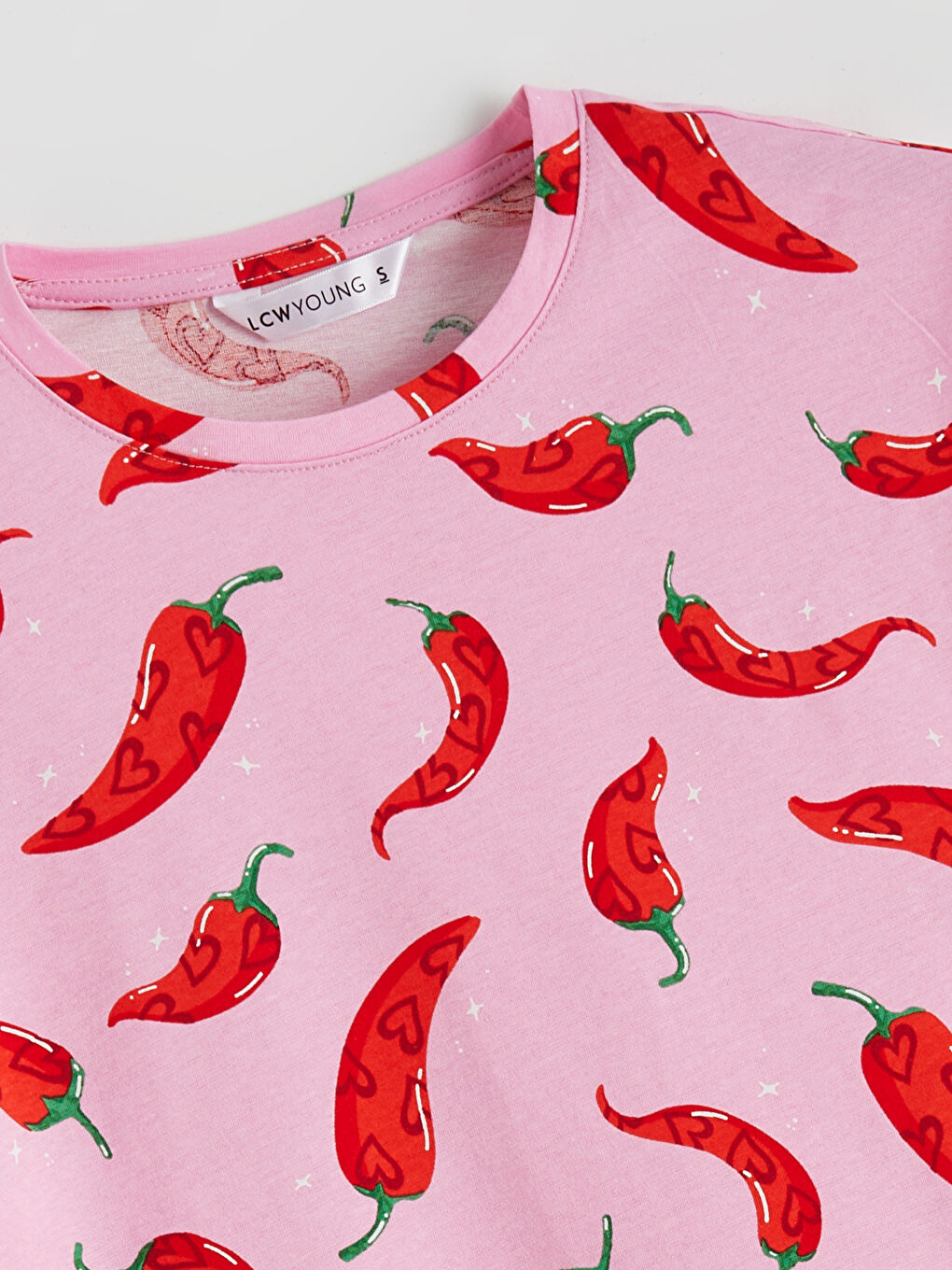 Crew Neck Patterned Women's Pyjama Set-6