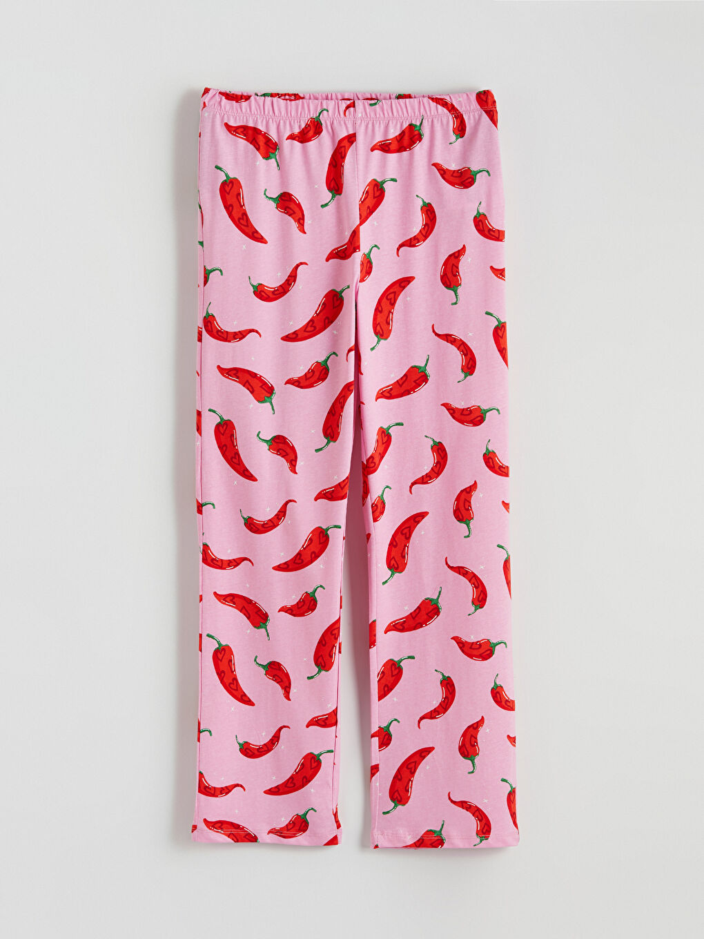 Crew Neck Patterned Women's Pyjama Set-7