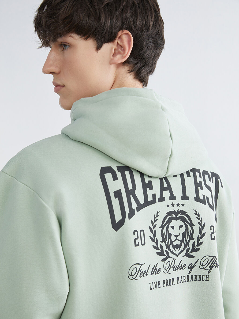 Sweatshirt à capuche VERT Homme
