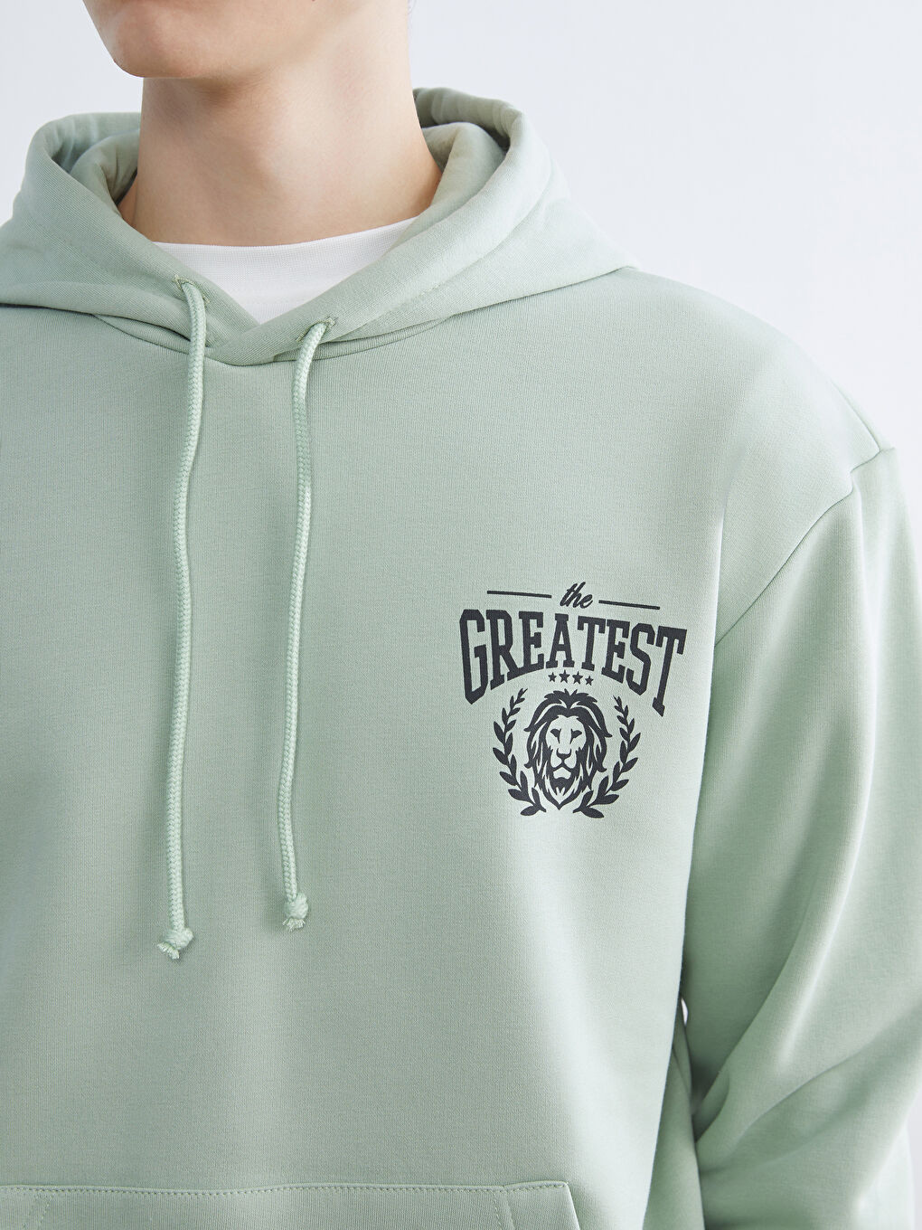 Sweatshirt à capuche VERT Homme-3