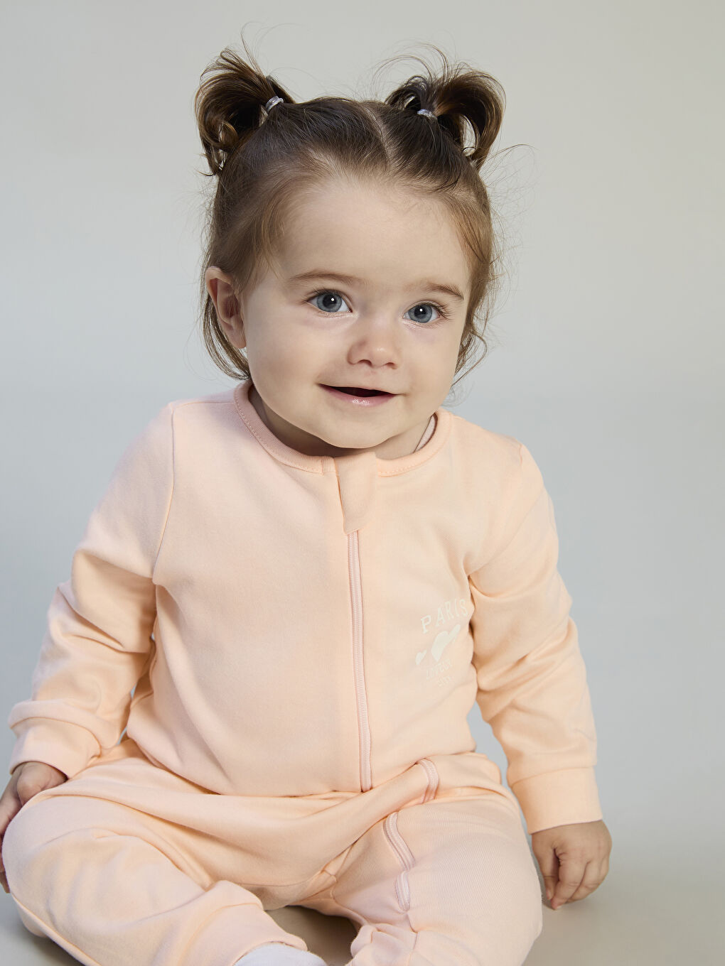 Pembe Bisiklet Yaka Kız Bebek Tulum-1