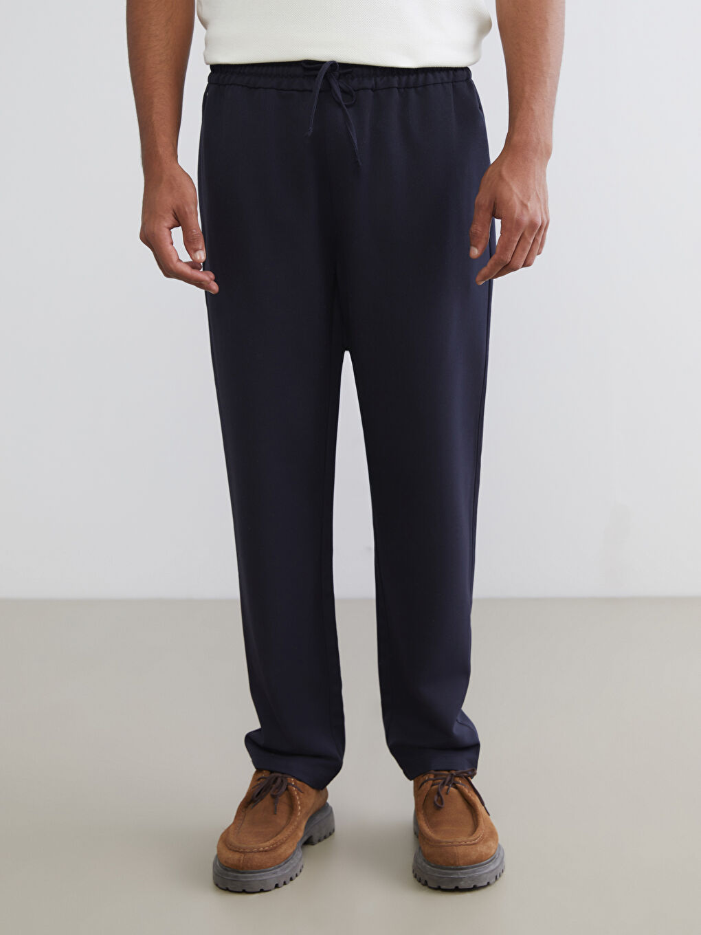 სტანდარტული ჭრა ტვილის მამაკაცის შარვალი-1