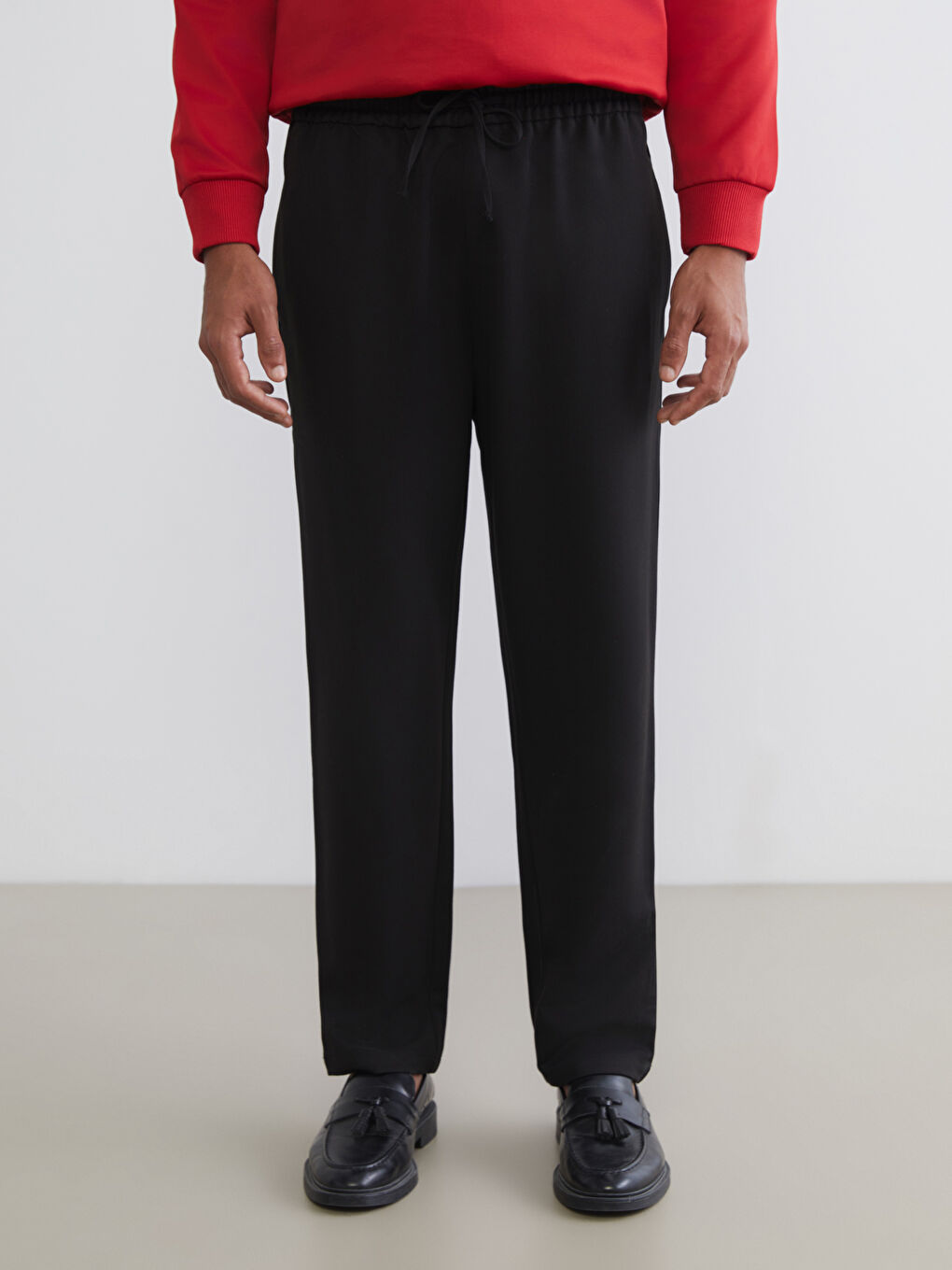 Standard Fit Twill Men's Trousers-1