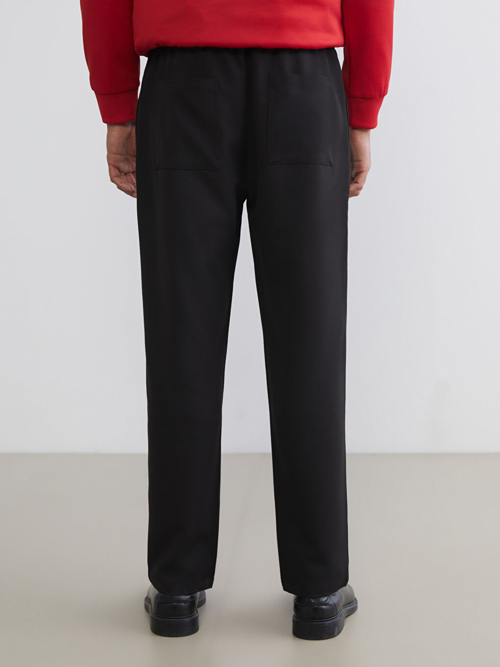 Standard Fit Twill Men's Trousers-3