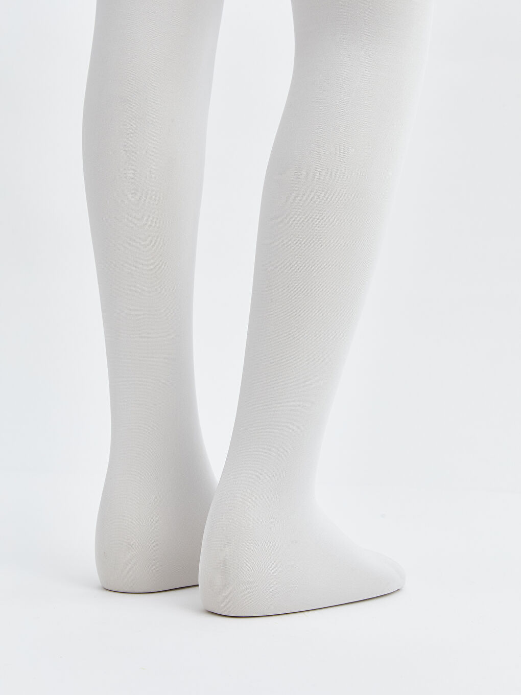 Beyaz Basic Kız Çocuk İnce Külotlu Çorap 3'lü-2
