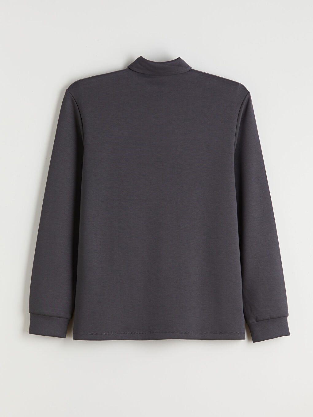 Antrasit Polo Yaka Uzun Kollu Erkek Tişört-5