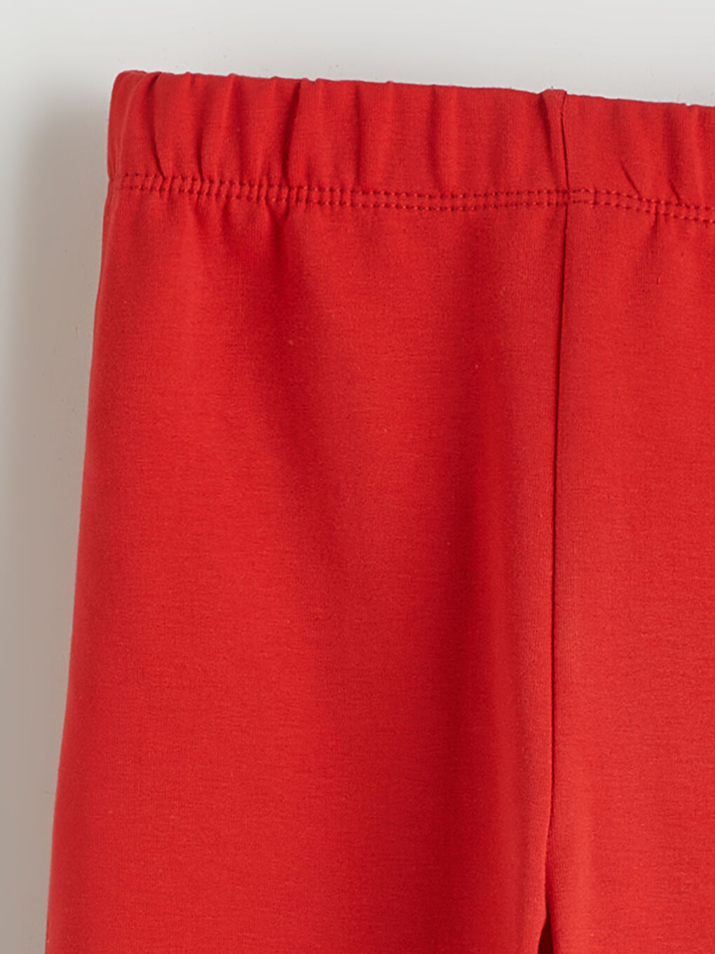 Kırmızı Beli Lastikli İspanyol Paça Kız Çocuk Tayt-4