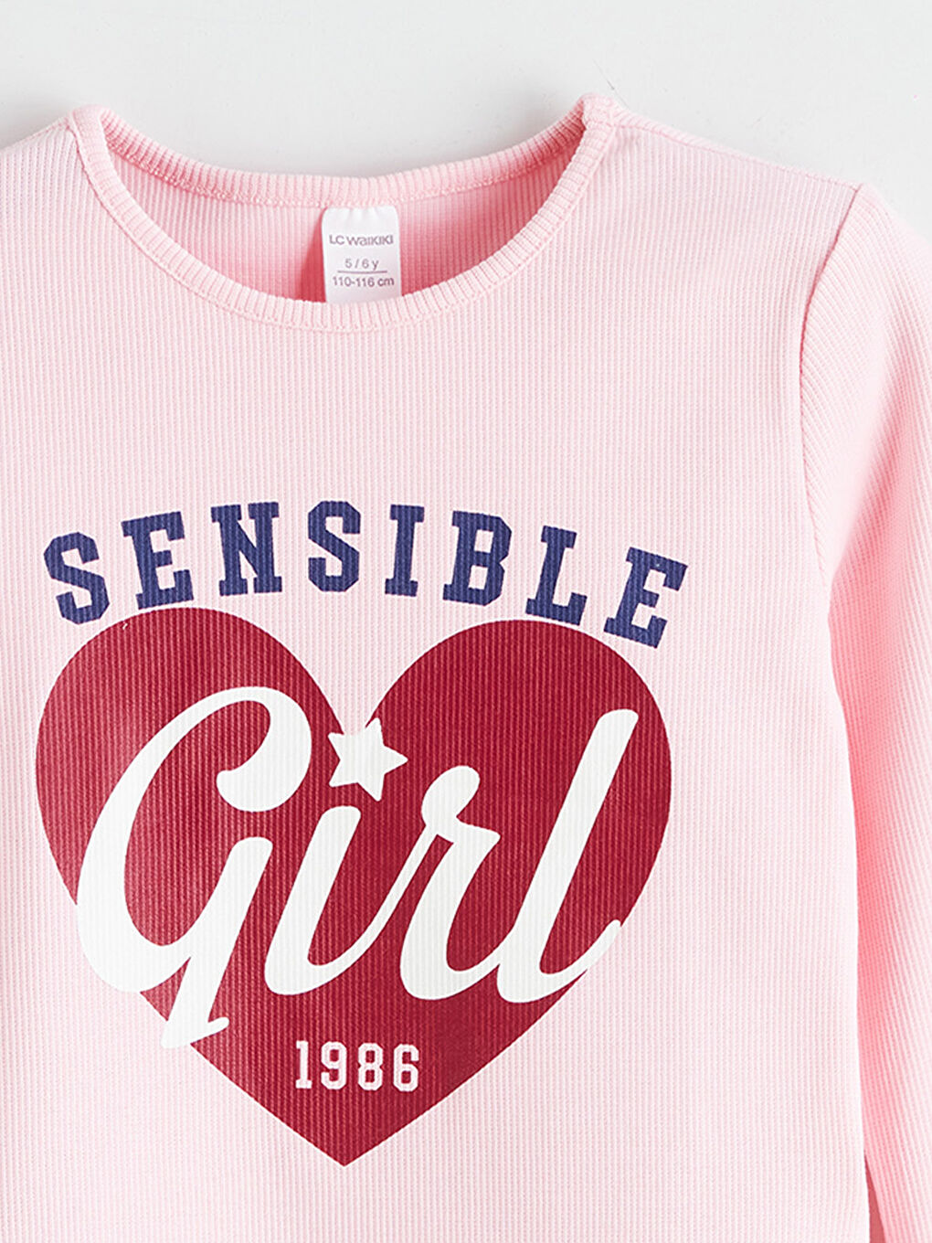 Ekru Uzun Kollu Kız Çocuk Kaşkorse Tişört 2'li-7