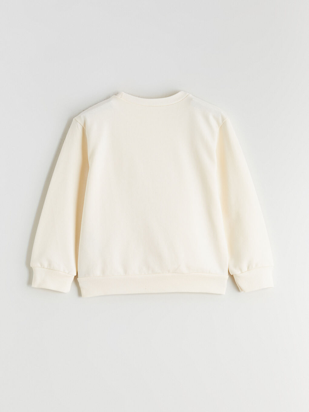 Bej Bisiklet Yaka Baskılı Kız Çocuk Sweatshirt 2'li-7