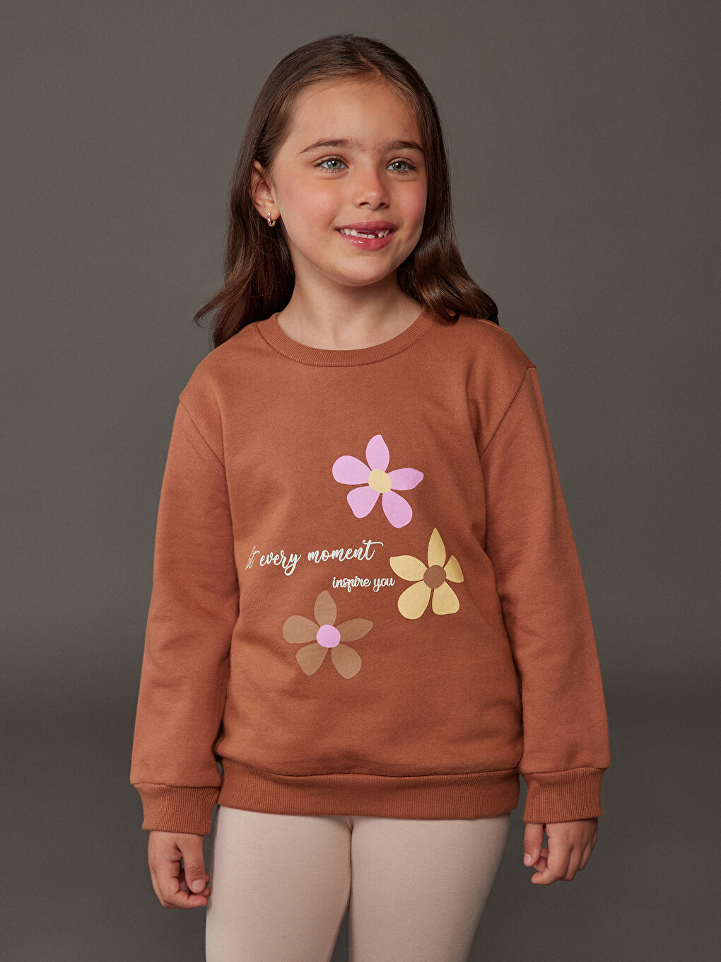 Crew Neck Printed Girls Sweatshirt 2 Pack-1