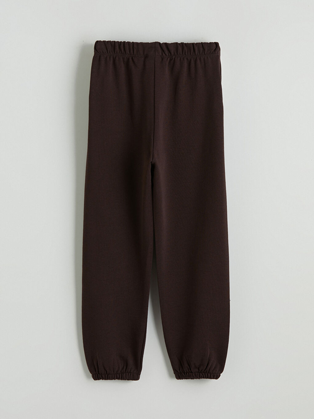 Kahverengi Beli Lastikli Kız Çocuk Jogger Eşofman Altı-1