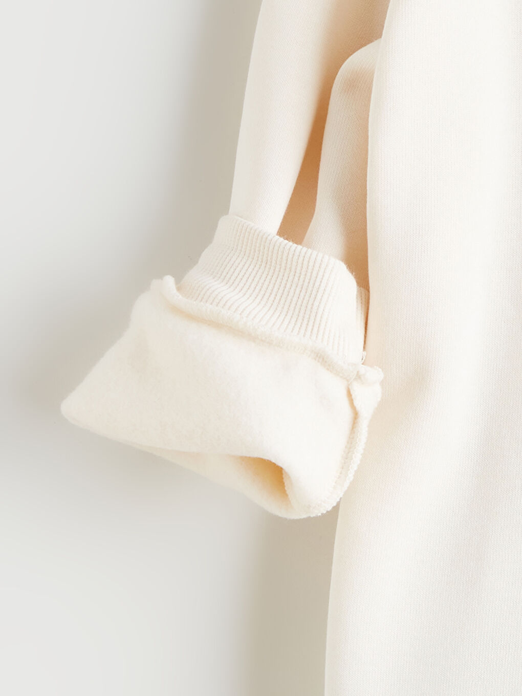 Ekru Çiçek Baskılı Kız Çocuk Sweatshirt-3