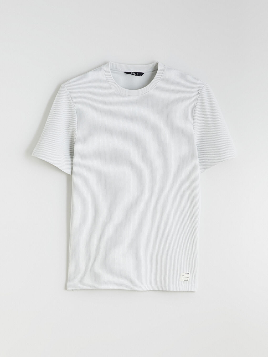 Gri Bisiklet Yaka Erkek Tişört-4