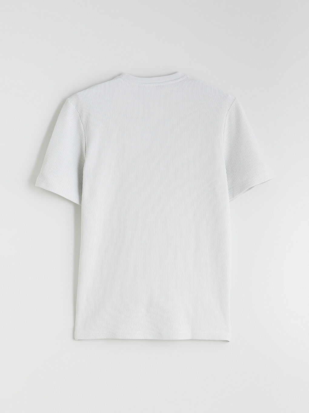 Gri Bisiklet Yaka Erkek Tişört-5