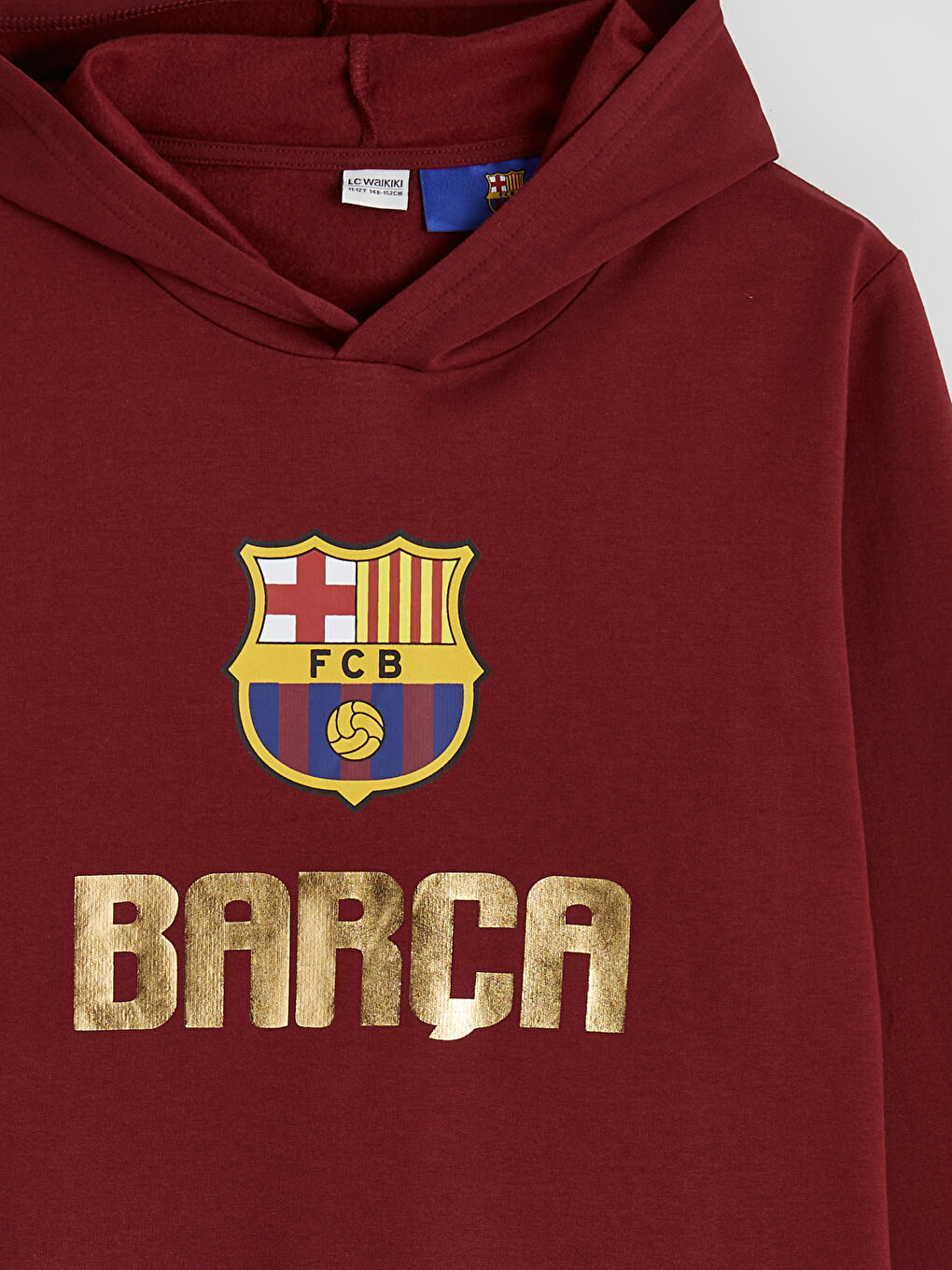 Hooded Barcelona Printed Boys' Tracksuit Set-5