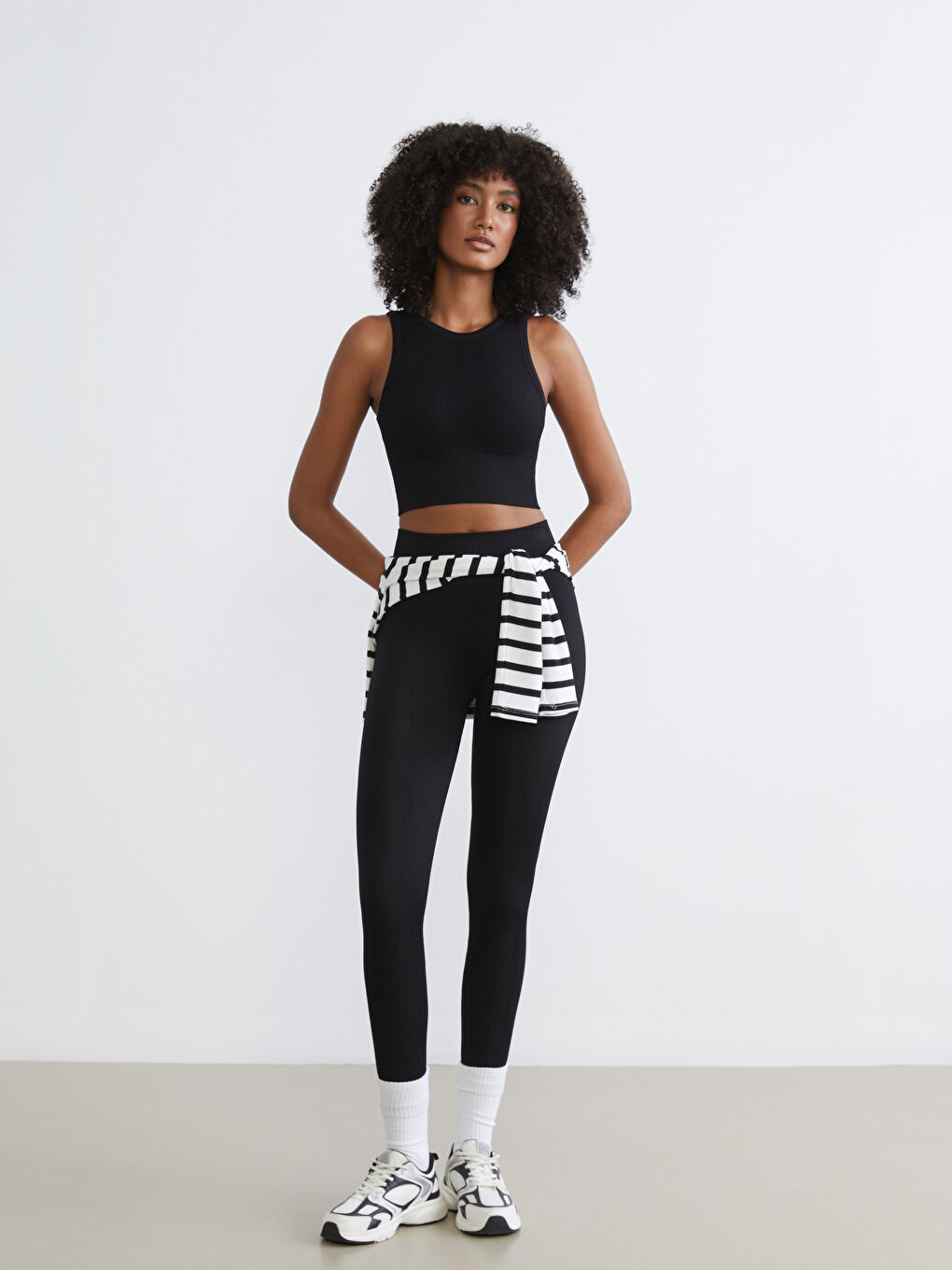 Crew Neck Crop Women's Athletic Tank Top-1