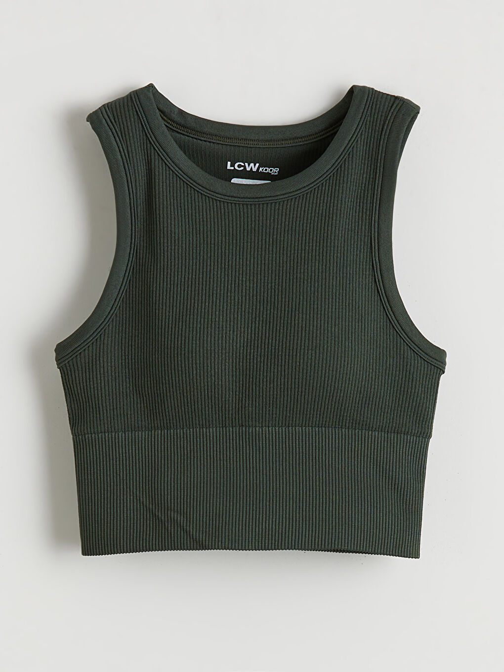 Crew Neck Crop Women's Athletic Tank Top-4