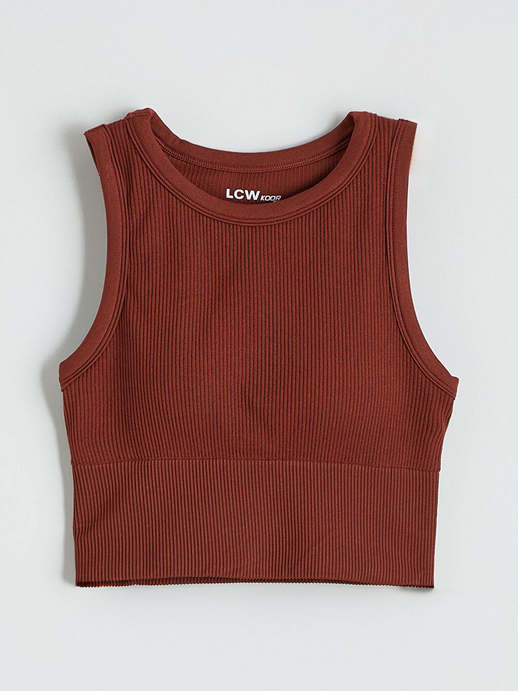Crew Neck Crop Women's Athletic Tank Top-4