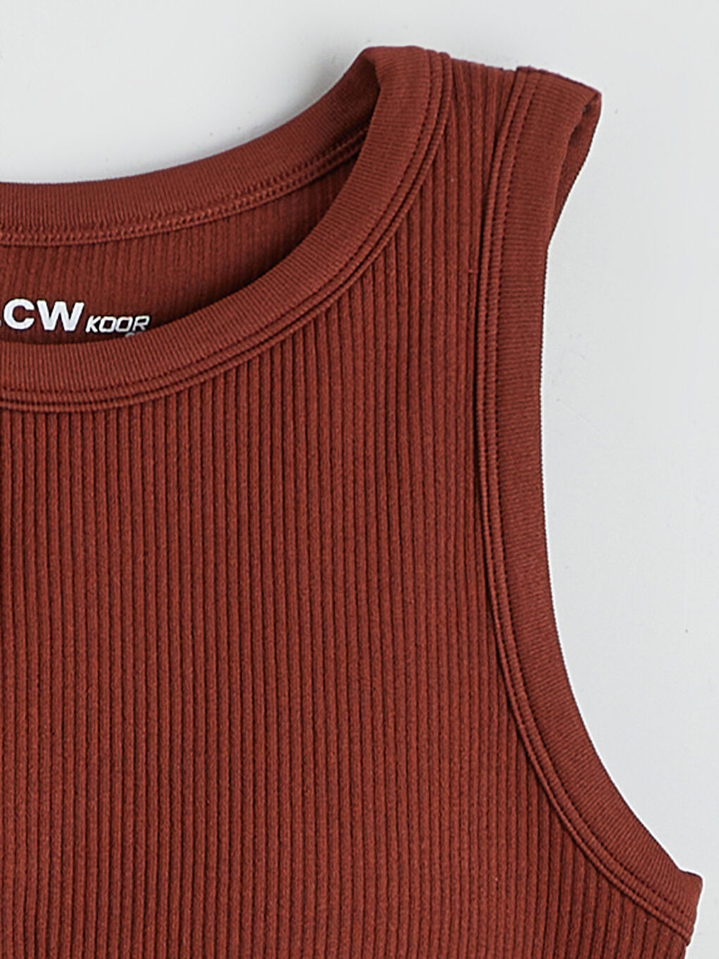 Crew Neck Crop Women's Athletic Tank Top-5