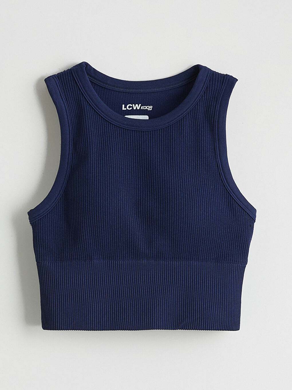 قميص رياضي بدون أكمام قصير بياقة دائرية للسيدات-4