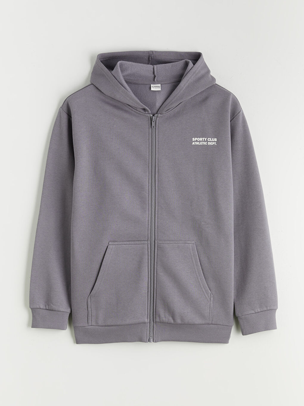 Hooded Boys' Thick Zip-Up Sweatshirt