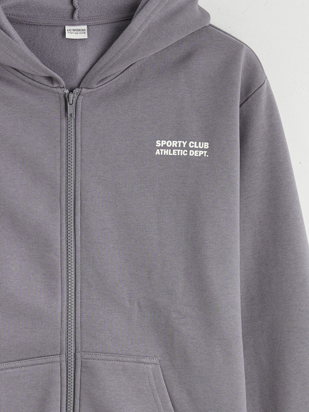 Hooded Boys' Thick Zip-Up Sweatshirt-2