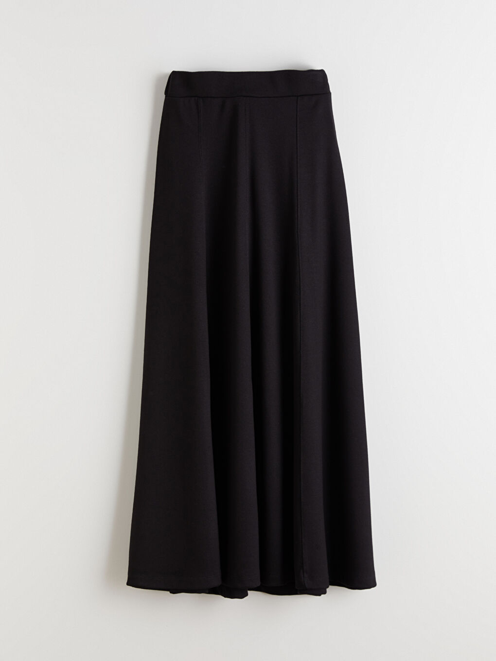 Siyah Beli Lastikli Kloş Etek-4