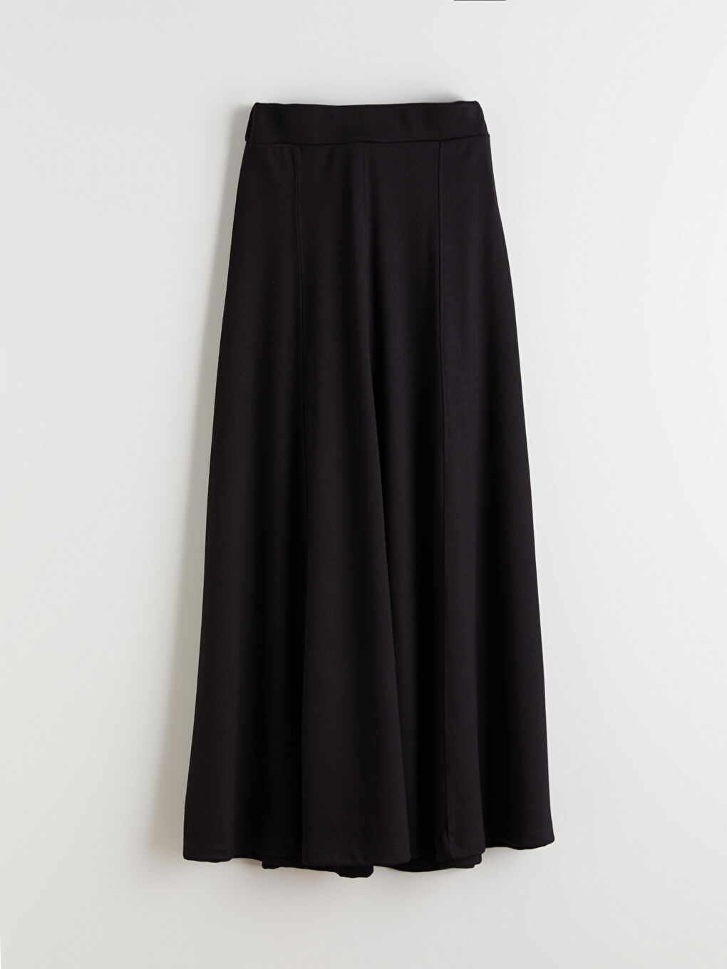 Siyah Beli Lastikli Kloş Etek-5