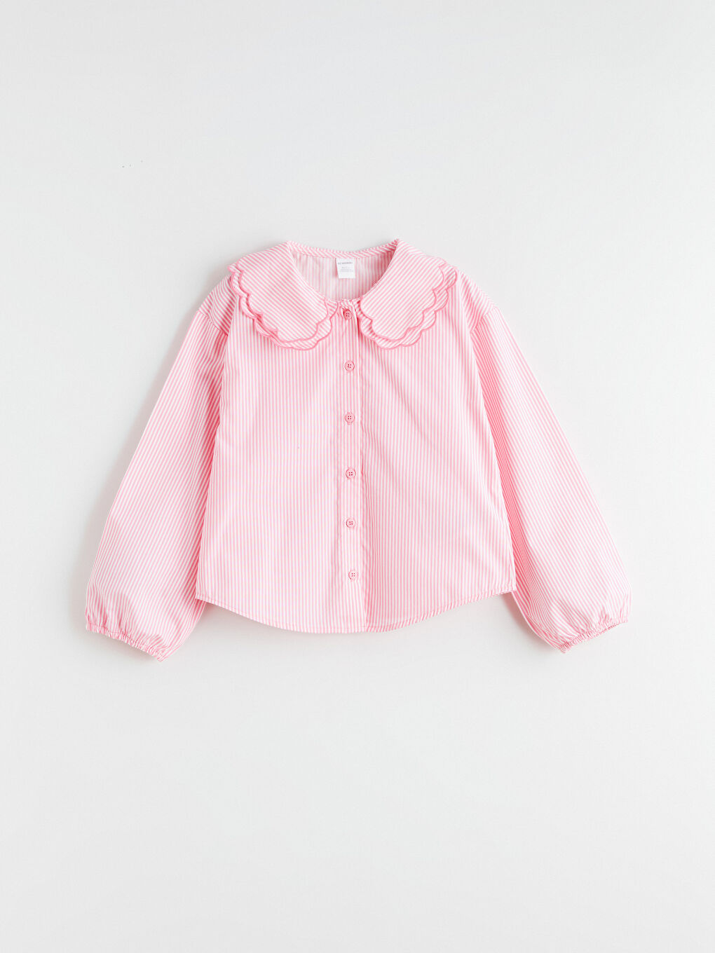 Pembe Çizgili Kız Çocuk Gömlek