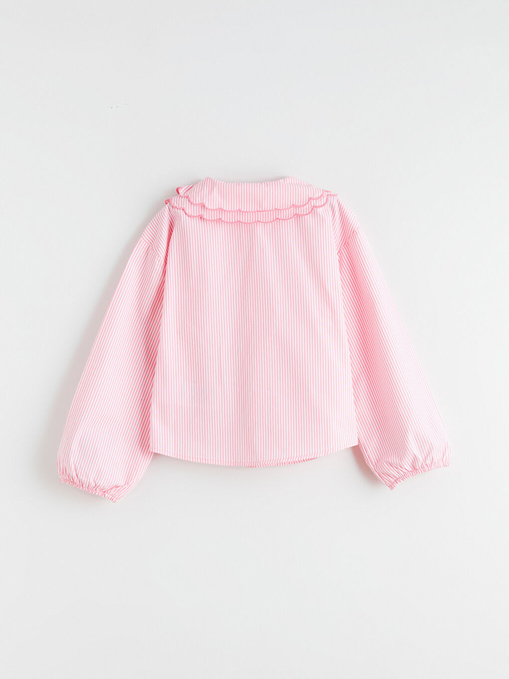 Pembe Çizgili Kız Çocuk Gömlek-2