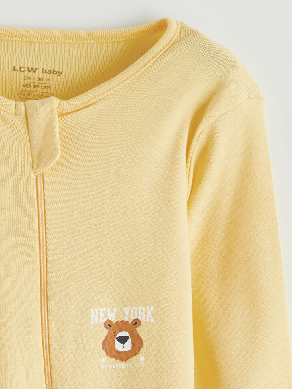 Sarı Bisiklet Yaka Erkek Bebek Tulum-1