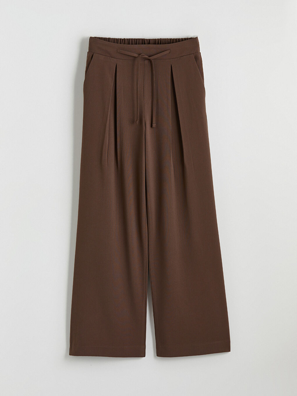 Elasticated Waist Women's Pleated Trousers-4