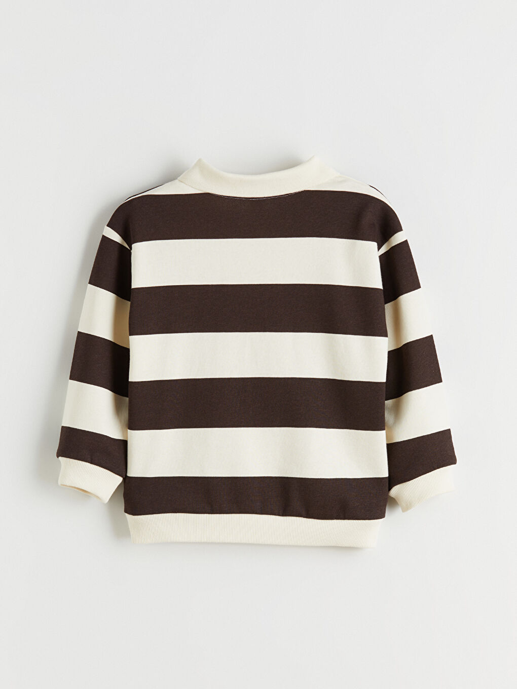 Polo Neck Striped Boys' Sweatshirt-3