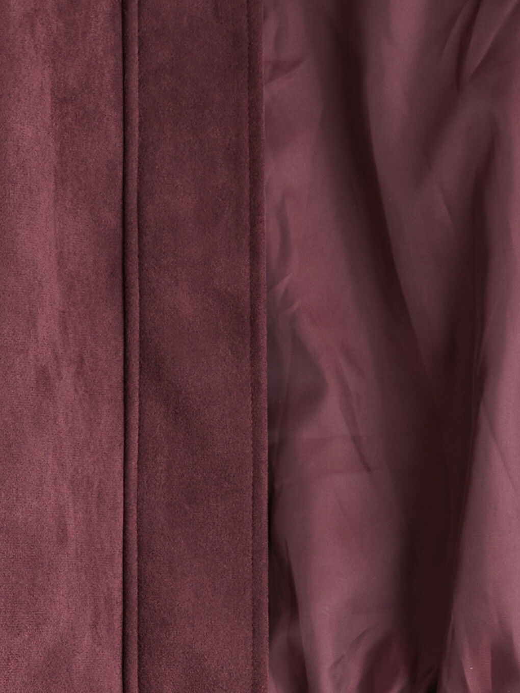 Bordo Gömlek Yaka Kadın Süet Görünümlü Ceket-8