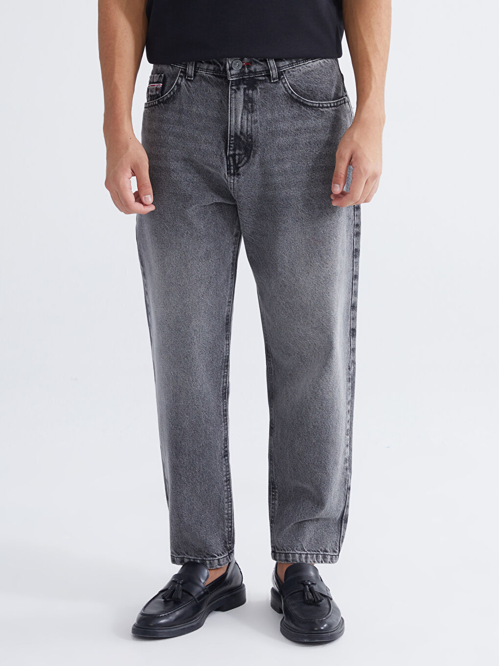 710  Looce Fıt Ерлерге арналған джинсы шалбар-1