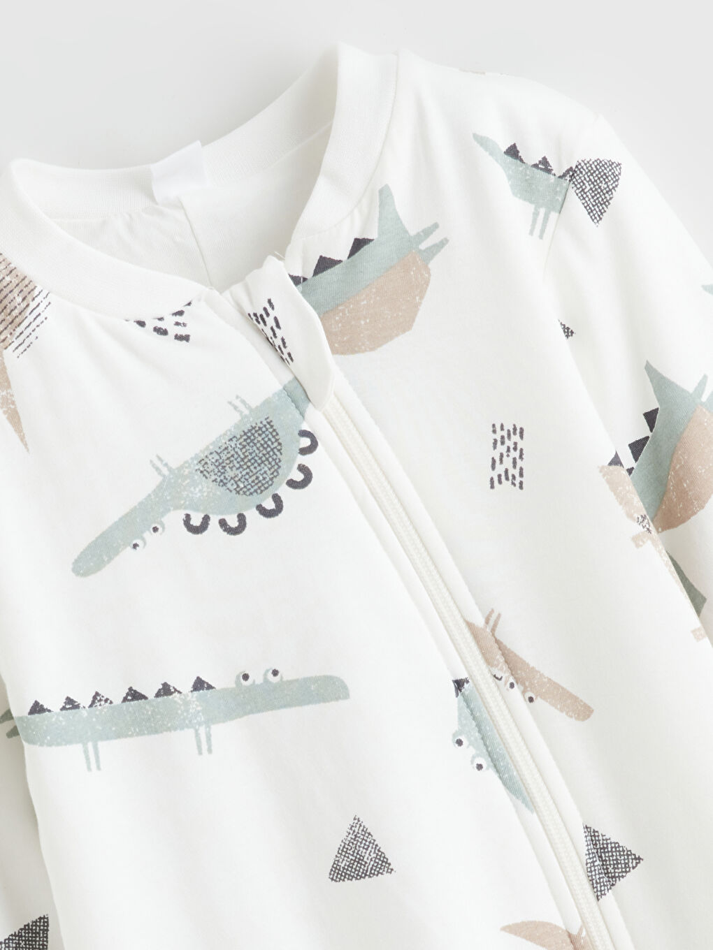 Ekru 1 Tog Baskılı Erkek Bebek Uyku Tulumu-3